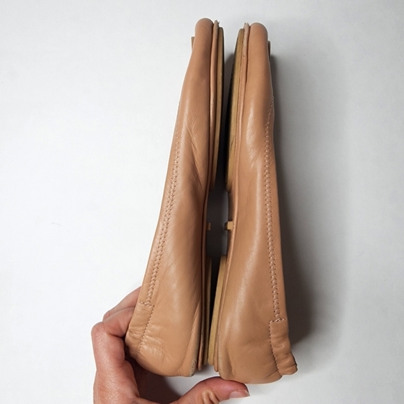 Tory Burch Reva Ballet Flat Beige 8 - Picture 3 of 9